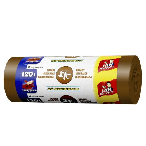 Jan Szükséges táskák barna szemét elkülönítéséhez - biológiailag lebomló hulladék 120L 1p.-10db 145286542