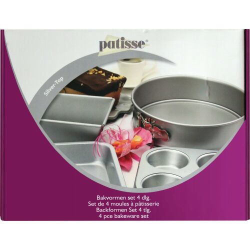Patisse - Zestaw 4 form do pieczenia SILVER-TOP 145286563