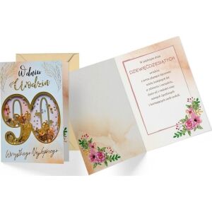 KUKARTKA Carnet B6 confetti KNF-044 Zi de naștere 90 145286700 - Decoratii si echipamente pentru petreceri