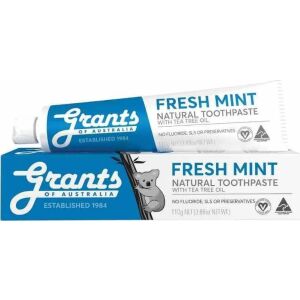 Granturi Australiei GRANTS OF AUSTRALIA_Pastă de dinți naturală Fresh Mint cu ulei de arbore de ceai răcoritoare, pastă de dinți naturală fără fluor 110g 145286807 - Frumusețe și sănătate