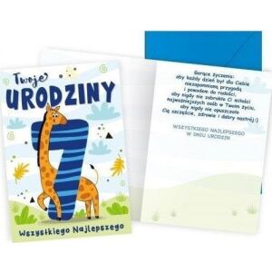 KUKARTKA Carnet B6 Zile de naștere 7 girafă 145286861 - Decoratii si echipamente pentru petreceri