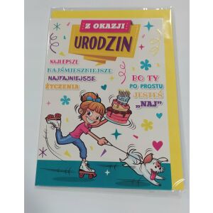 Kartka składana Ev-corp Young Urodzinowy dla dziewczyny B6 (STKY-031) 145287113 - Dom i ogród