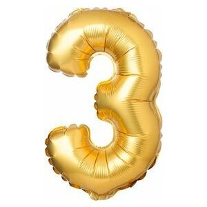 Arpex Fólia léggömb "3" szám arany 71cm (28") 145287618 - Party kellék