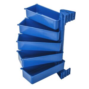 5 elemű kék forgó polc készlet