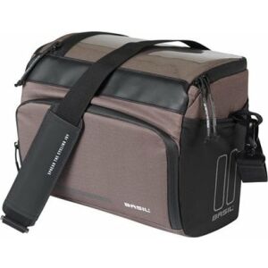 BASIL MOVE HANDLEBAR BAG kormánytáska, KF rögzítő adapterrel, 7-8L, vízálló, barna (ÚJ 2025)
