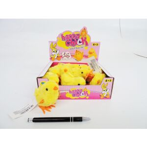 CSIRKE x 12 felhúzható, sárga, kirakat