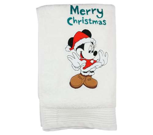 Disney Minnie hímzett frottír Törölköző 70x140cm - Karácsony 30487041