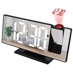 ELEKTRONIKUS LED ÓRA Projekciós ébresztő hőmérő tükör 4IN1 145288854 - Lakberendezés