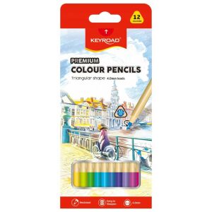 KEYROAD Háromszög ceruzák, 4mm, 12 db, vegyes szín 145288878 - Toll & Ceruza