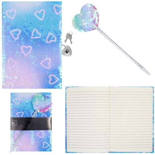 Napló a szív fémpénz tollal