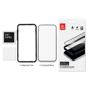 Crong 3D Armour Glass - IPhone 17 Pro Max edzett üveg + szerelőkeret