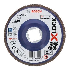 X-LOCK Fächerscheibe X571 Best for Metal, Ř 125mm, K120 (Bohrung 22,23mm, gerade) 145289960 - Accesorii pentru unelte