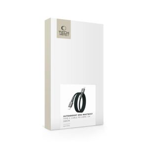 TECH-PROTECT ULTRABOOST DNA MAGTWIST TYPE-C KÁBEL PD 100W / 5A 200CM VASARNA SZÜRKE 145290432 - USB kábel