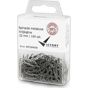 Victory Office Product SPINACZE BIUROWE VICTORY OFFICE 22MM 100 SZT. TRÓJKĄTNE POJEMNIK PLASTIKOWY ZAWIESZANY 145290668 - Gemkapocs