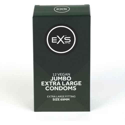 EXS Jumbo 12 db óvszer széles 69mm természetes sima latex 145291009
