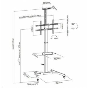 Exclusive Fiber Novelty FN5000 Mobilny stojak na telewizor - uchwyt 145291685 - Podstawa pod telewizor i uchwyt ścienny