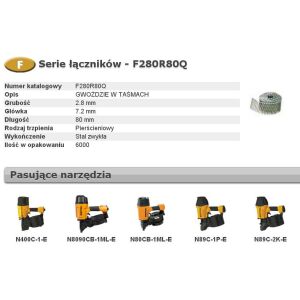 BOSTITCH SZÖGGEK F 2,80 x 80mm GYŰRŰS 6000db F280R80Q 145291830 - Kötőelem