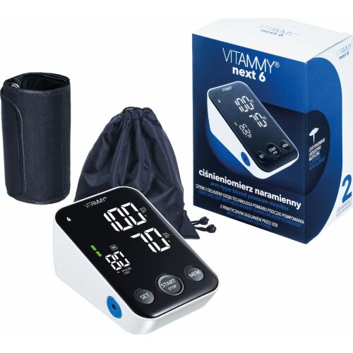 Vitammy VITAMMY NEXT 6 vérnyomásmérő 22-40 cm-es mandzsettás karos vérnyomásmérő méréssel a felfújás során és hangfunkcióval - : Standard 145291889