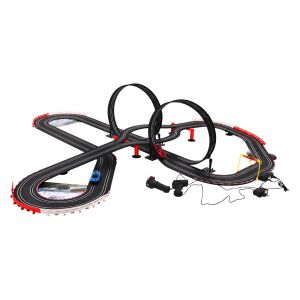 10 méteres gyerek versenypálya 6+ távirányító + 2 autó 1:43 + lámpák + 2 hurok 360