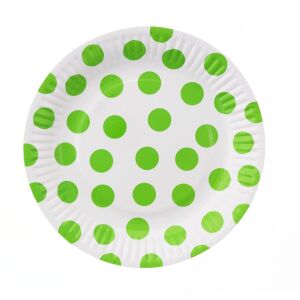 GoDan Talerzyki papierowe Groszki pistacjowe18cm 6szt. 145292262 - Rekwizyty imprezowe