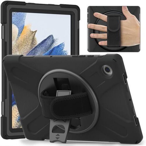 eStuff AUSTIN Defender tok Samsung Galaxy Tab A8 10.5 kézszíjjal és vállszíjjal. Fekete 145292377