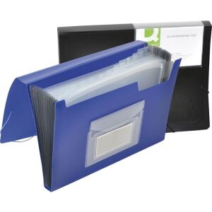 Teczka z gumką A4 PP niebieska 12 przegród 145292433 - Folder harmonijki