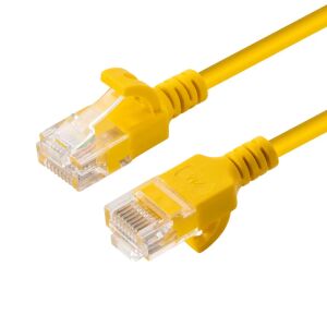 MicroConnect U/UTP CAT6A Slim 10M sárga nempántolt hálózati kábel, LSZH 4x2xAWG 28 CU, OD: 3,6 mm 145293176 - Kábel