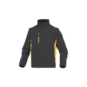 Geacă Softshell 96 poliester 4 Elastan. Mâneci detașabile culoare gri-galben mărime 3XL MYSE2GJ3X 145294227 - Palton de lucru