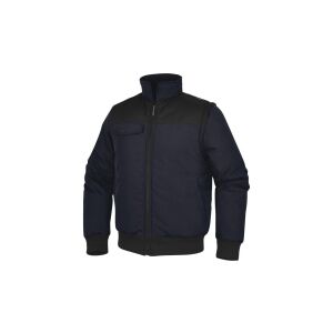 Veste din poliester/bumbac cu mâneci detașabile NEWDELTA2, culoare: albastru închis-negru, mărime: L / NEWD2MNGT 145294342 - Palton de lucru
