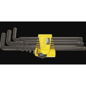 Wera Hex csavarkulcs készlet L típusú 5/64-3/8" golyós 9 db (05022171001) 145295122 - Imbuszkulcs