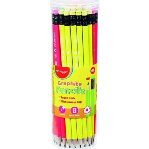 Fa ceruza fluo háromszög alakú radírral (48db) 145296872