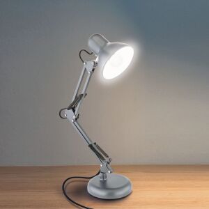 Asztali lámpa Realpower RealPower Retro Schreibtischlampe SL-70, ezüst Matall