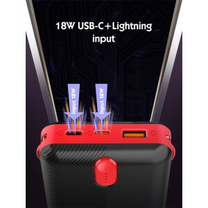 LDNIO POWER BANK 20000mAh 22,5W 5V 3A 1 PORT (1A) + 2 CABLE (1C1L) PQ24 145298356 - Külső akkumulátor & Powerbank