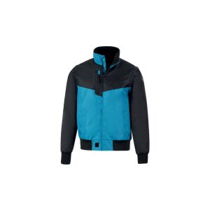 Szélkabát 2 az 1-ben poliészter Oxford PU bevonattal, levehető ujjak, polár béleléssel, Kék-fekete, méret: XXL, RENO2BLXX