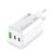 MediaRange 65W GaN töltő USB-A és dupla USB-C porttal, fehér