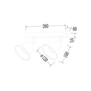 Cone Spot Arany Ház 2xGU10