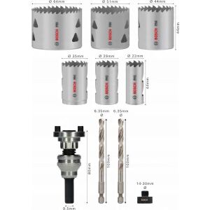 Bosch tízrészes csavarhúzó készlet PRO Multi Material, Q-Lock tartó 145300472 - Körkivágó & Lyukfűrész