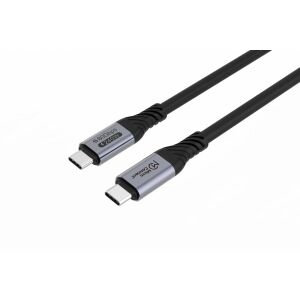 Microconnect USB4CC05-240W-80GBPS USB kábel USB4 Gen 3x2 0,5 m USB C Fekete 145300902 - Adatkábel