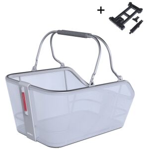 Hátizsák kosár BASIL CENTO TECH FIBER NORDLICHT MIK, MIK rendszer (kész) alumínium kék ezüst (ÚJ 2025) 145301314 - Kerékpár kiegészítő