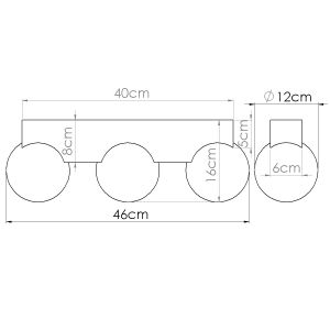 Plafon BULBO 3 természetes fa 145301737 - Mennyezeti lámpa