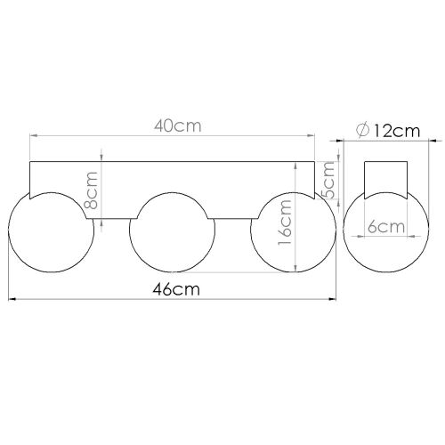 Plafon BULBO 3 természetes fa 145301737