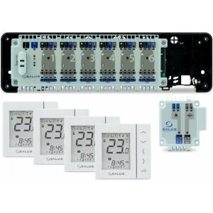 SALUS StartPack Standard - padlós fűtés vezérlő készlet vezetékes vezérléssel, internetes kezelés nélkül: KL06-M, PL07, 4 x VS30W 145301891 - Víz, Gáz & Fűtésszerelés