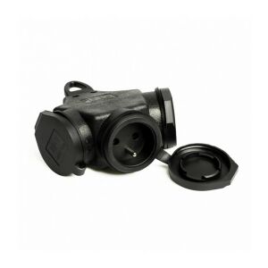 HÁROMOSZTÓ GUMI HÁROMOS 3*2P+Z Z/UZ IP44 145302213 - Elosztó