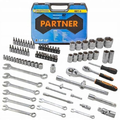 82 darabos szerszámkészlet 1/2", 1/4" (hex) (4-32mm) 145302401