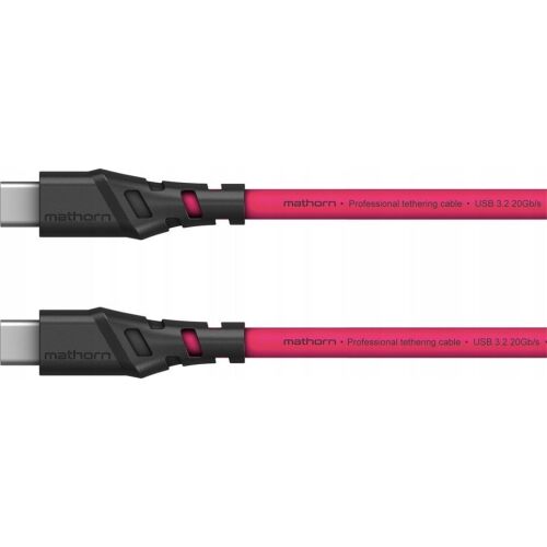 USB C2G kábel Mathorn MTC-210M fotókábél 2m 20Gbps 4K 60Hz PD100W USB C-C Magenta