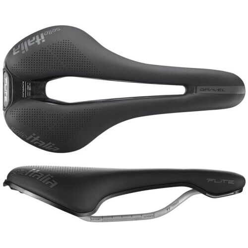 Nyereg SELLE ITALIA FLITE BOOST GRAVEL TI316 SUPERFLOW S (id match S3), 228g, Fekete (ÚJ 2025) 145302644