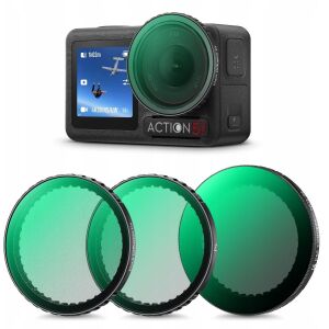 3in1 szűrőkészlet PL + ND2-32 + Black Diffusion 1/4 DJI Osmo Action 3 4 5 Pro-hoz / Cikksz.2360 145302699 - Akciókamera kiegészítő
