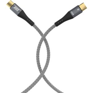 Efb USB-C kábelkészlet 100W PD 3.0 5A E-Marker chip 2x1m szürke 145302880 - Kábel