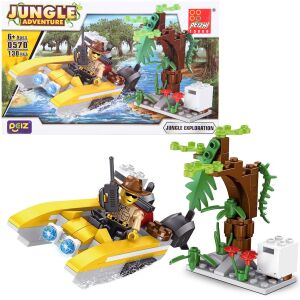 KLOCKI ŁÓDŹ MOTOROWA DŻUNGLA 130 ELEMENTÓW 145303265 - Kreatív & Építő játék