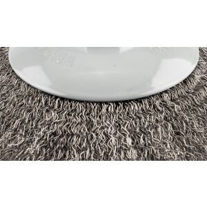 Kefeletlen kefelőkorong 125 mm, hullámos drót, acél, M14
